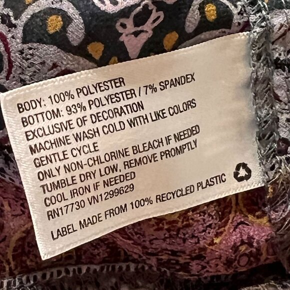 Knox Rose Boho Tunic Top Tassels Velvet Hem Bell Sleeves Gypsy Peasant Gray S - Picture 12 of 16